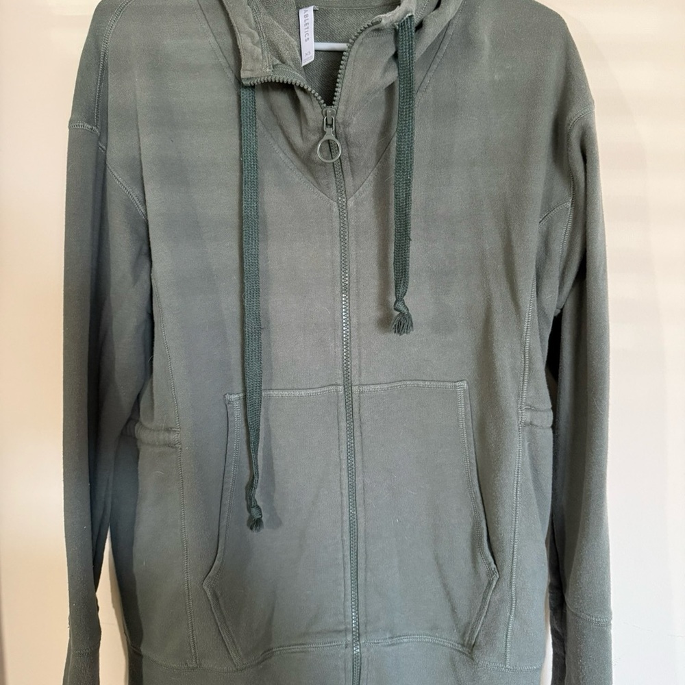 Fabletics Green Zip-Up Hoodie